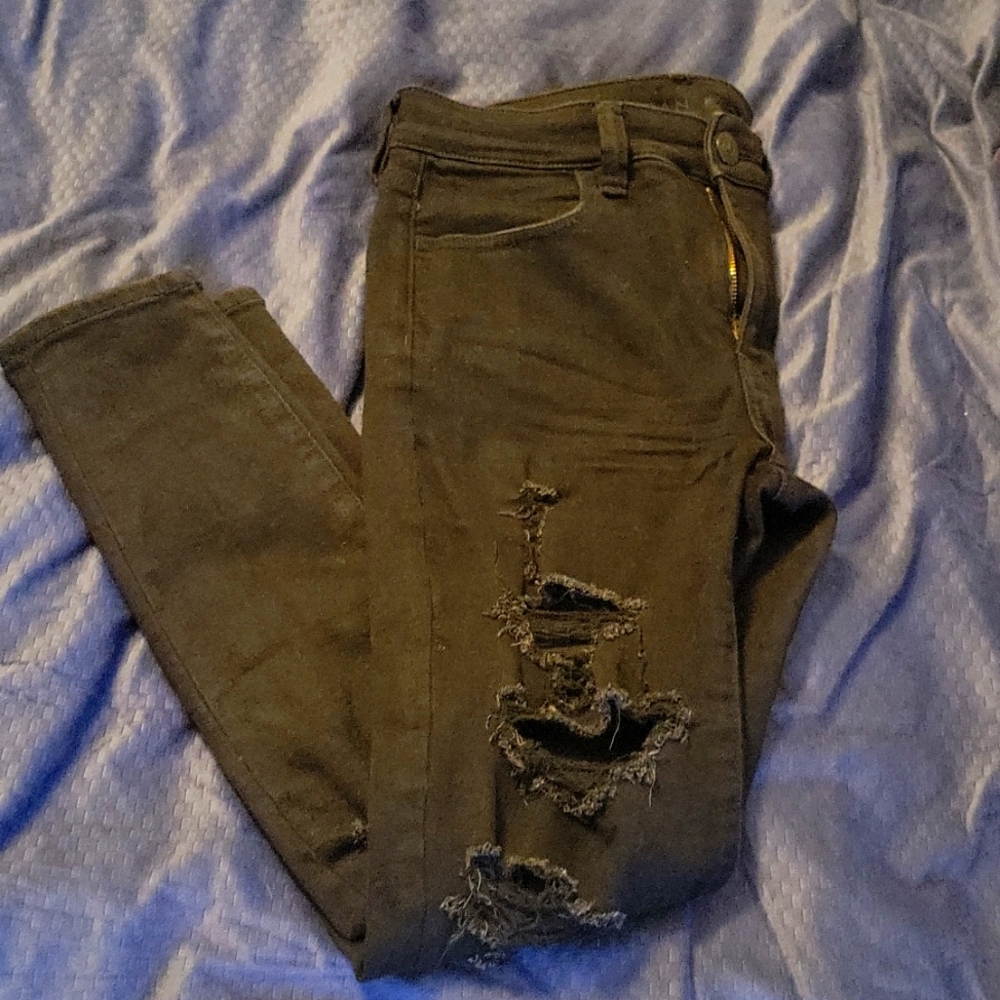 American Eagle Jeggings Black size 6